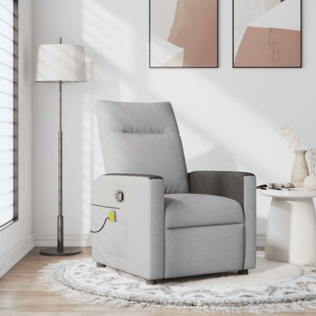 Sillón de masaje reclinable de tela gris nube by , Armchairs - Ref: Foro24-4104831, Price: 209,17 €, Discount: %