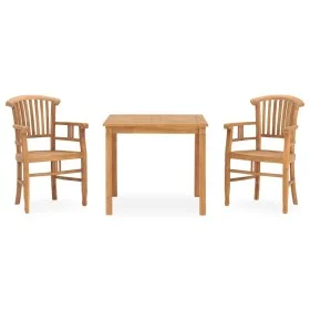 3-piece garden dining set solid teak wood by vidaXL, Garden sets - Ref: Foro24-3060008, Price: 432,50 €, Discount: %