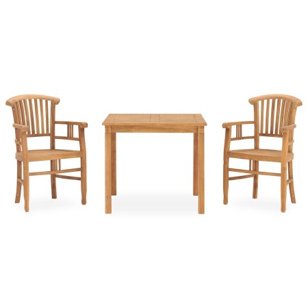 3-teiliges Garten-Essset aus massivem Teakholz von vidaXL, Gartensets - Ref: Foro24-3060008, Preis: 432,48 €, Rabatt: %