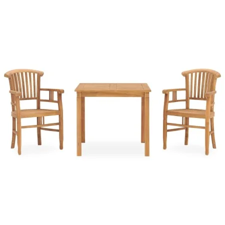 3-teiliges Garten-Essset aus massivem Teakholz von vidaXL, Gartensets - Ref: Foro24-3060008, Preis: 432,48 €, Rabatt: %