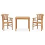 3-teiliges Garten-Essset aus massivem Teakholz von vidaXL, Gartensets - Ref: Foro24-3060008, Preis: 432,48 €, Rabatt: %