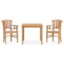 Juego de comedor de jardín 3 piezas madera maciza de teca de vidaXL, Conjuntos de jardín - Ref: Foro24-3060008, Precio: 432,48 €