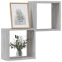Estantes cubo de pared 2 unidades gris sonoma 30x15x30 cm