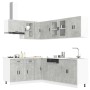 Mueble cocina Porto gris hormigón 11 pzas madera contrachapada von , Küchenschränke - Ref: Foro24-3314905, Preis: 707,81 €, R...