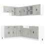 Mueble cocina Porto gris hormigón 11 pzas madera contrachapada von , Küchenschränke - Ref: Foro24-3314905, Preis: 707,81 €, R...