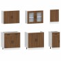 Mueble cocina Kalmar roble marrón 7 pzas madera contrachapada von , Küchenschränke - Ref: Foro24-3314738, Preis: 632,21 €, Ra...