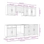 Mueble cocina Kalmar gris hormigón 8 pzas madera contrachapada von , Küchenschränke - Ref: Foro24-3314835, Preis: 541,08 €, R...