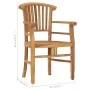 3-teiliges Garten-Essset aus massivem Teakholz von vidaXL, Gartensets - Ref: Foro24-3060008, Preis: 432,48 €, Rabatt: %