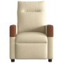 Sillón reclinable de masaje eléctrico tela color crema by , Armchairs - Ref: Foro24-3324002, Price: 236,13 €, Discount: %