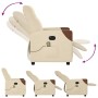 Sillón reclinable de masaje eléctrico tela color crema by , Armchairs - Ref: Foro24-3324002, Price: 236,13 €, Discount: %