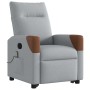 Sillón de masaje reclinable de pie de tela gris claro by , Armchairs - Ref: Foro24-3324014, Price: 258,18 €, Discount: %