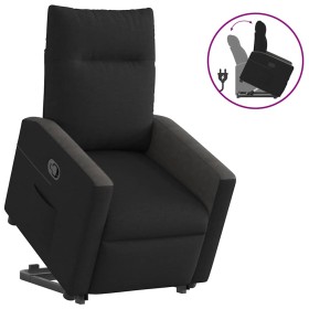 Sillón reclinable elevable tela negro de , Sillones - Ref: Foro24-3324054, Precio: 256,80 €