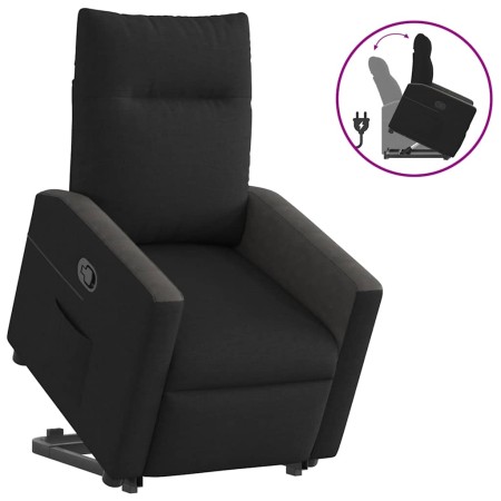 Sillón reclinable elevable tela negro by , Armchairs - Ref: Foro24-3324054, Price: 256,92 €, Discount: %