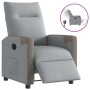 Sillón reclinable eléctrico tela gris claro