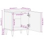 Mesita de noche de madera maciza de mango 40x33,5x46 cm de , Mesitas de noche - Ref: Foro24-4018660, Precio: 54,35 €, Descuen...