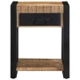 Mesa auxiliar madera maciza de mango rugosa 40x40x50 cm by , Side tables - Ref: Foro24-4015941, Price: 100,77 €, Discount: %