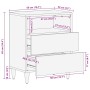 Mesita de noche madera maciza de mango 50x33x60 cm de , Mesitas de noche - Ref: Foro24-4018674, Precio: 67,31 €, Descuento: %
