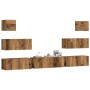 Conjunto de mueble de TV 7 piezas montado la pared madera vieja von , TV-Möbel - Ref: Foro24-3329019, Preis: 264,49 €, Rabatt: %