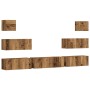 Conjunto de mueble de TV 7 piezas montado la pared madera vieja von , TV-Möbel - Ref: Foro24-3329019, Preis: 264,49 €, Rabatt: %