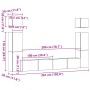 Conjunto de mueble de TV 6 piezas montado la pared madera vieja von , TV-Möbel - Ref: Foro24-3329141, Preis: 267,08 €, Rabatt: %
