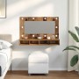 Mueble con espejo y LED madera vieja 90x31,5x62 cm de , Tocadores de baño - Ref: Foro24-857005, Precio: 83,20 €, Descuento: %