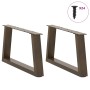 Patas para mesa de comedor en forma de V 2 uds acero natural by , Table legs - Ref: Foro24-4012539, Price: 67,65 €, Discount: %
