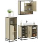 Set de muebles de baño 3 pzas madera contrachapada roble Sonoma von , Badezimmermöbel - Ref: Foro24-3301001, Preis: 212,14 €,...