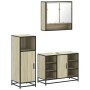 Set de muebles de baño 3 pzas madera contrachapada roble Sonoma von , Badezimmermöbel - Ref: Foro24-3301001, Preis: 212,14 €,...