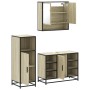 Set de muebles de baño 3 pzas madera contrachapada roble Sonoma von , Badezimmermöbel - Ref: Foro24-3301001, Preis: 212,14 €,...
