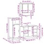 Set de muebles de baño 3 pzas madera contrachapada roble Sonoma von , Badezimmermöbel - Ref: Foro24-3301001, Preis: 212,14 €,...