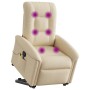 Silla de masaje reclinable de pie de tela color crema by , Armchairs - Ref: Foro24-3303272, Price: 303,26 €, Discount: %