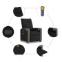 Sillón reclinable de masaje de tela negro de , Sillones - Ref: Foro24-4104846, Precio: 205,45 €