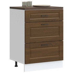 Mueble bajo de cocina porto roble marrón madera reconstituida de , Armarios de cocina - Ref: Foro24-854266, Precio: 105,69 €,...