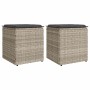 Taburetes de jardín con cojines 2 uds gris claro 40x40x43 cm von , Hocker für den Außenbereich - Ref: Foro24-4104044, Preis: ...