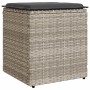 Taburetes de jardín con cojines 2 uds gris claro 40x40x43 cm von , Hocker für den Außenbereich - Ref: Foro24-4104044, Preis: ...