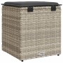 Taburetes de jardín con cojines 2 uds gris claro 40x40x43 cm von , Hocker für den Außenbereich - Ref: Foro24-4104044, Preis: ...