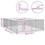 Perrera de exterior puerta acero galvanizado plateado 3x4x1 m von , Hundehütten - Ref: Foro24-4105414, Preis: 150,15 €, Rabat...
