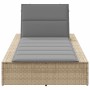 Tumbona con cojín flotante ratán sintético beige by , Loungers - Ref: Foro24-4104205, Price: 224,83 €, Discount: %