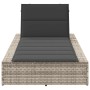Tumbona con cojín flotante ratán sintético gris by , Loungers - Ref: Foro24-4104207, Price: 227,41 €, Discount: %