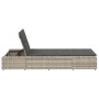 Tumbona con cojín flotante ratán sintético gris by , Loungers - Ref: Foro24-4104207, Price: 227,41 €, Discount: %