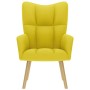 Sillón de relax de tela amarillo clara by , Armchairs - Ref: Foro24-4016776, Price: 102,11 €, Discount: %