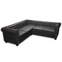 Sofá de esquina Chesterfield 5 plazas cuero artificial negro von , Sofas - Ref: Foro24-243614, Preis: 819,61 €, Rabatt: %