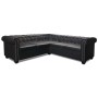 Sofá de esquina Chesterfield 5 plazas cuero artificial negro von , Sofas - Ref: Foro24-243614, Preis: 819,61 €, Rabatt: %