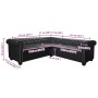Sofá de esquina Chesterfield 5 plazas cuero artificial negro von , Sofas - Ref: Foro24-243614, Preis: 819,61 €, Rabatt: %