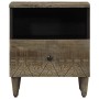 Mesita de noche de madera maciza de mango gris claro 40x33x46cm de , Mesitas de noche - Ref: Foro24-4017798, Precio: 61,49 €,...