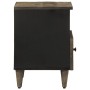 Mesita de noche de madera maciza de mango gris claro 40x33x46cm de , Mesitas de noche - Ref: Foro24-4017798, Precio: 61,49 €,...