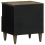 Mesita de noche de madera maciza de mango gris claro 40x33x46cm de , Mesitas de noche - Ref: Foro24-4017798, Precio: 61,49 €,...