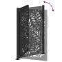 Puerta de jardín diseño ondulado de acero negro 105x155 cm von , Gartentore - Ref: Foro24-4100971, Preis: 245,24 €, Rabatt: %