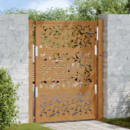 Puerta de jardín diseño de hojas de acero desgastado 105x130 cm von , Gartentore - Ref: Foro24-4100965, Preis: 211,53 €, Raba...