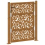 Puerta de jardín diseño de hojas de acero desgastado 105x130 cm von , Gartentore - Ref: Foro24-4100965, Preis: 211,53 €, Raba...